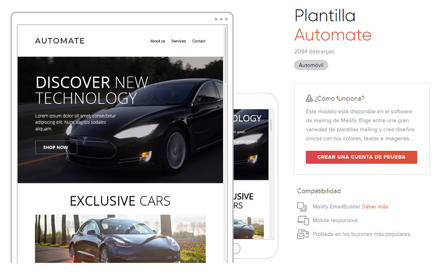 plantilla newsletter coches