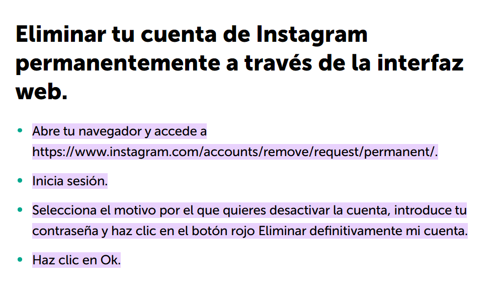 como eliminar una cuenta de instagram 2022